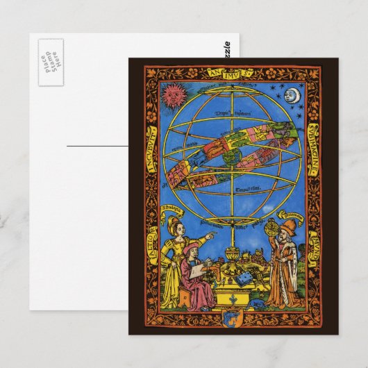 Claudius Ptolemaeus Astronoom, hemels Briefkaart (Voorkant / Achterkant)