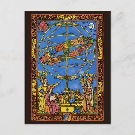 Claudius Ptolemaeus Astronoom, hemels Briefkaart (Voorkant)