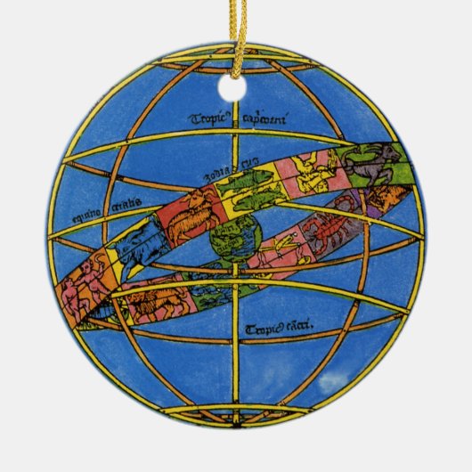 Claudius Ptolemaeus Astronoom, hemels Keramisch Ornament (Voorkant)