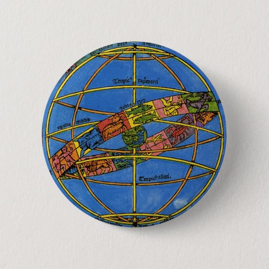 Claudius Ptolemaeus Astronoom,  hemels Ronde Button 5,7 Cm (Voorkant)