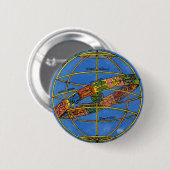 Claudius Ptolemaeus Astronoom,  hemels Ronde Button 5,7 Cm (Voorkant /achterkant)