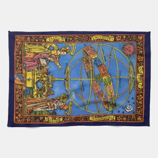 Claudius Ptolemaeus Astronoom,  hemels Theedoek (Horizontaal)