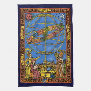 Claudius Ptolemaeus Astronoom, Vintage Hemellich  Theedoek