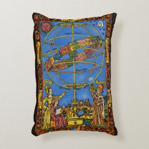 Claudius Ptolemaeus Astronoom, Vintage Hemels  Accent Kussen