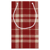 Claus Christmas Plaid Klein Cadeauzakje (Achterkant)