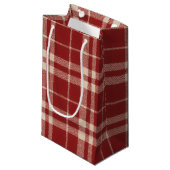 Claus Christmas Plaid Klein Cadeauzakje (Voorkant Gekanteld)