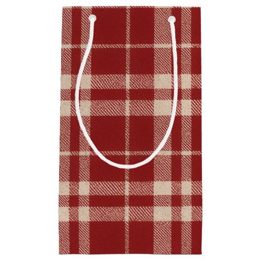 Claus Christmas Plaid Klein Cadeauzakje (Voorkant)