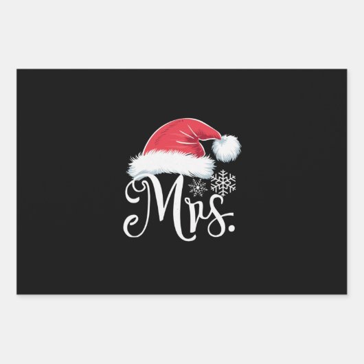 Claus Couples Matching Kerstpyjama Santa Inpakpapier Vel (Voorkant)