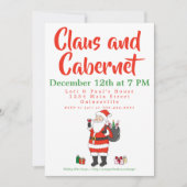 Claus en Cabernet Kerstfeest Feestdagenkaart (Voorkant)