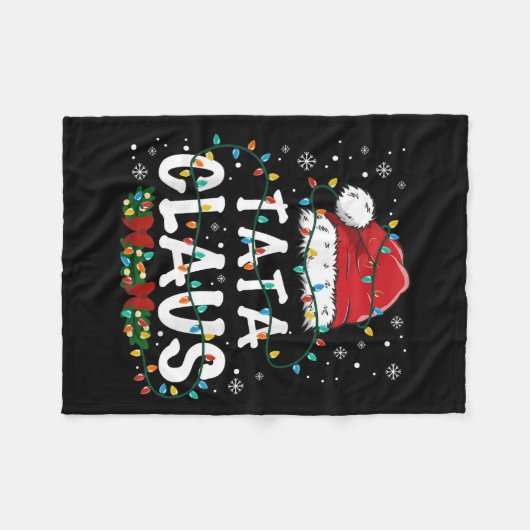 Claus Funny Christmas Lights Pajama Family Matchin Fleece Deken (Voorkant (Horizontaal))