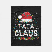 Claus Funny Christmas Lights Pajama Family Matchin Fleece Deken (Voorkant)