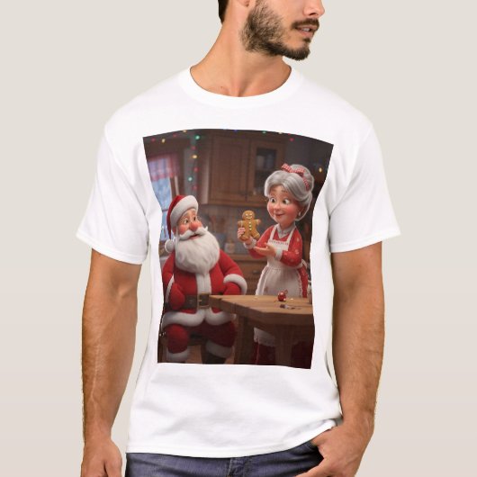 Claus Kitchen – Gingerbread Cheer in a Festive Hea T-shirt (Voorkant)