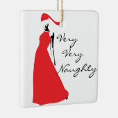 Claus Naughty en Nice Keramisch Ornament (Rechts)