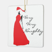 Claus Naughty en Nice Keramisch Ornament (Links)