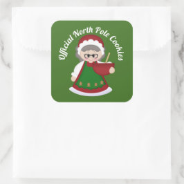 Claus Official North Pole koekjes sticker