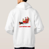 Claus-trophic Crise: Santa’s Wild Gift Run Hoodie (Achterkant)