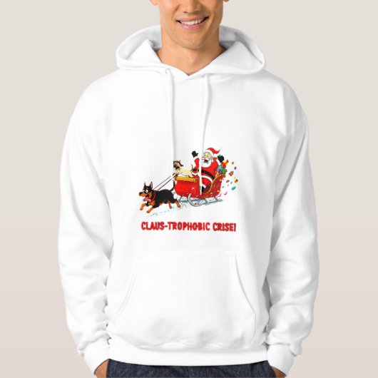 Claus-trophic Crise: Santa’s Wild Gift Run Hoodie (Voorkant)
