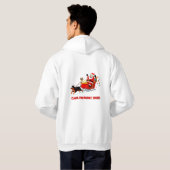 Claus-trophic Crise: Santa’s Wild Gift Run Hoodie (Achterkant volledig)