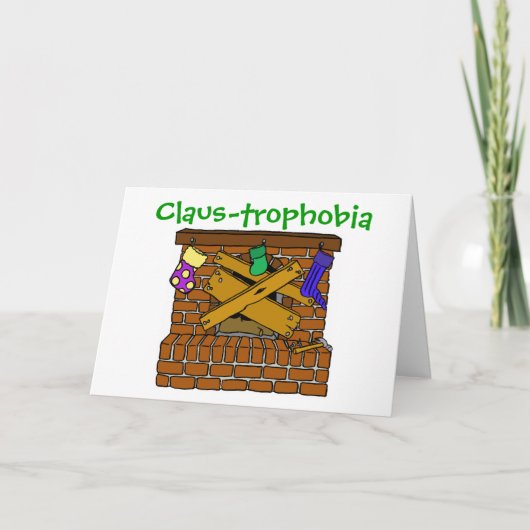 Claus-trophobia Feestdagen Kaart (Voorkant)