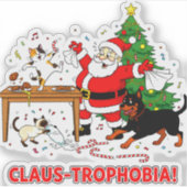 Claus-trophobia: Santa’s Cookie Chaos Crew Sticker (Voorkant)
