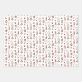 Claus Wrapping Paper Flat Sheet Set of 3 (Voorkant)