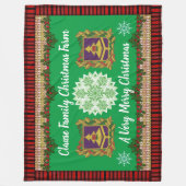 Clausule Boerderij kerstmis op persoonlijke titel Fleece Deken (Voorkant)