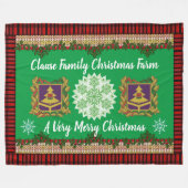 Clausule Boerderij kerstmis op persoonlijke titel Fleece Deken (Voorkant (Horizontaal))