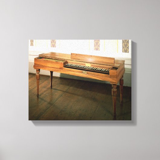 Clavichord, ooit eigendom van Franz Joseph Haydn Canvas Afdruk (Voorkant)