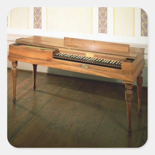 Clavichord, ooit eigendom van Franz Joseph Haydn Vierkante Sticker (Voorkant)