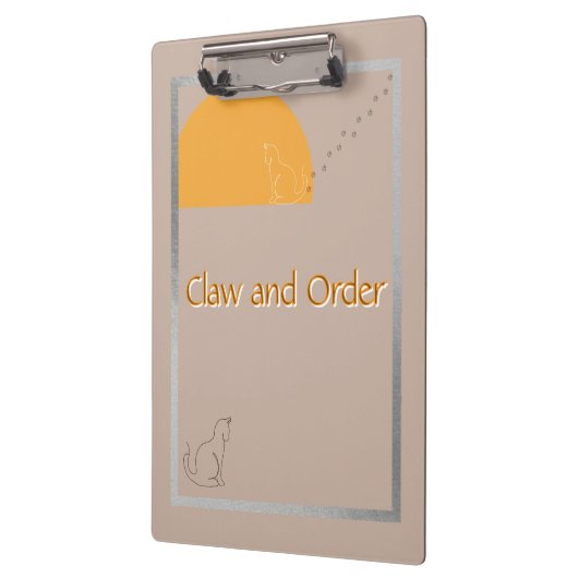 Claw and Order - Cat Humour Clipboard Klembord (Links)