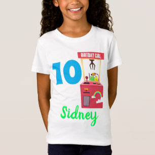Claw Arcade Birthday Party Girl Outfit T-shirt