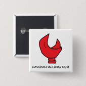 CLAW BUTTON VOOR CRAYFISH CLAN FAN CLUB (Voorkant /achterkant)
