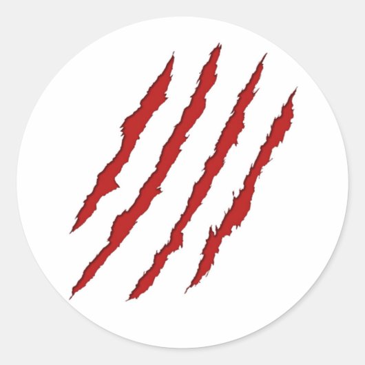 Claw-merken Ronde Sticker (Voorkant)