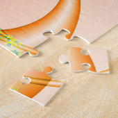 Claw | Oranje en gele fractale kunst Legpuzzel (Zijkant)