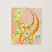 Claw | Oranje en gele fractale kunst Legpuzzel (Verticaal)