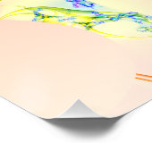 Claw | Oranje en gele fractale kunst Perfect Poster (Hoek)