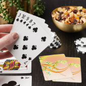 Claw | Oranje en gele fractale kunst Pokerkaarten (Insitu)