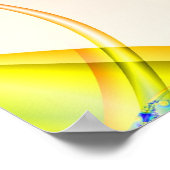 Claw | Oranje en gele fractale kunst Poster (Hoek)