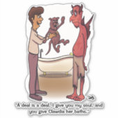 Clawdia Custom Cut Stickers (Voorkant)