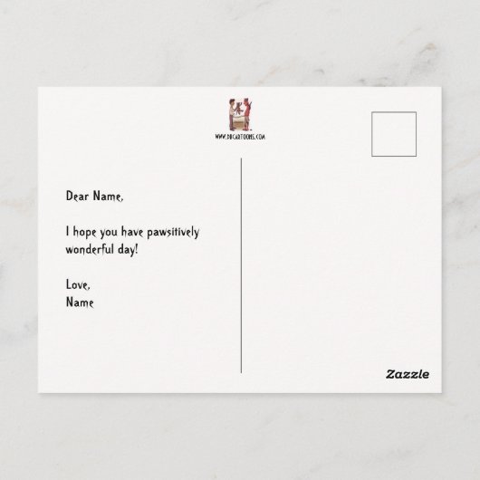 Clawdia Folded Briefkaart (Achterkant)