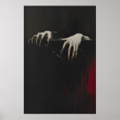 Clawed Hands Dracula Vampire Print, Gothic Art Dar Poster (Voorkant)