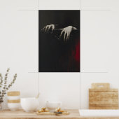 Clawed Hands Dracula Vampire Print, Gothic Art Dar Poster (Keuken)
