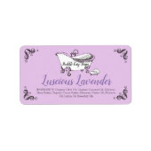 Clawfoot bad zeepschaal badkuip handgemaakte zeep etiket (Voorkant)