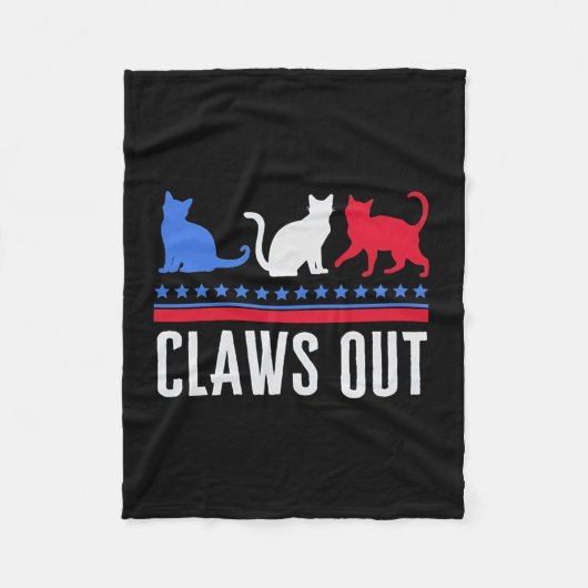 Claws Out Kinderloze Cat Lady Shirt Kinderloze Cat Fleece Deken (Voorkant)