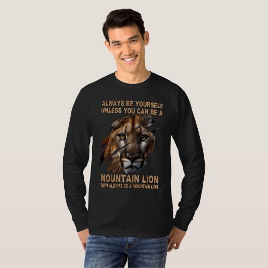 Claws Scratch Ripping Cougar Mountain Lion 1 T-shirt (Voorkant volledig)