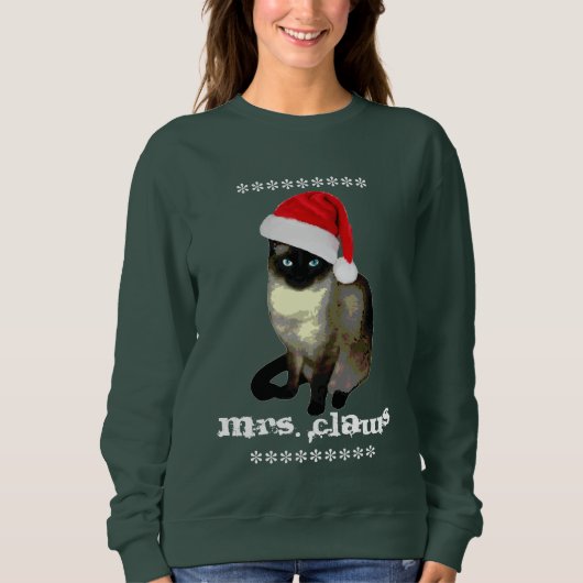 Claws Siamese Cat Ugly KerstSweater Trui (Voorkant)