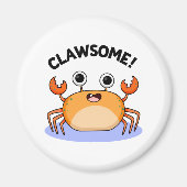 Clawsome Funny Geweldige Crab Pun Magneet (Voorkant)