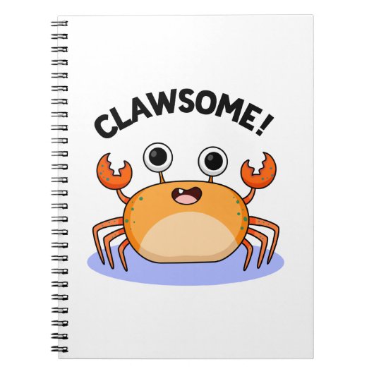 Clawsome Funny Geweldige Crab Pun Notitieboek (Voorkant)