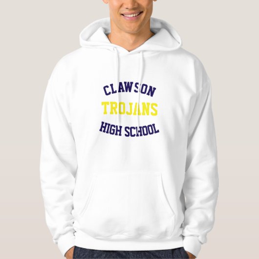 Clawson High School Gedrukte Hoodie (Voorkant)