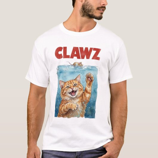 CLAWZ Funny Cat Parody Shirt | Cute Cat Movie  (Voorkant)